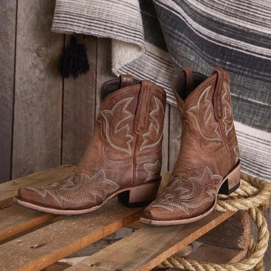 Alberta - Cowboystiefel aus Leder mit Stickerei